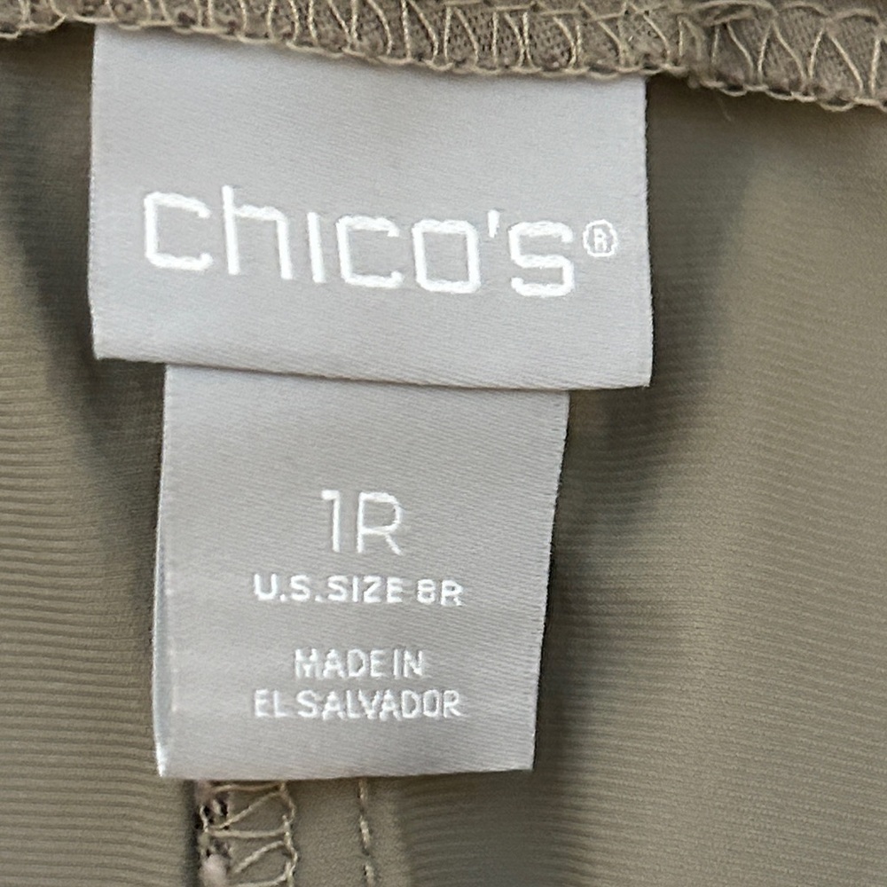 Chico's Brigitte Pull On Crop Pants in Smokey Taupe. Size 1 (M/10) - Picture 7 of 8